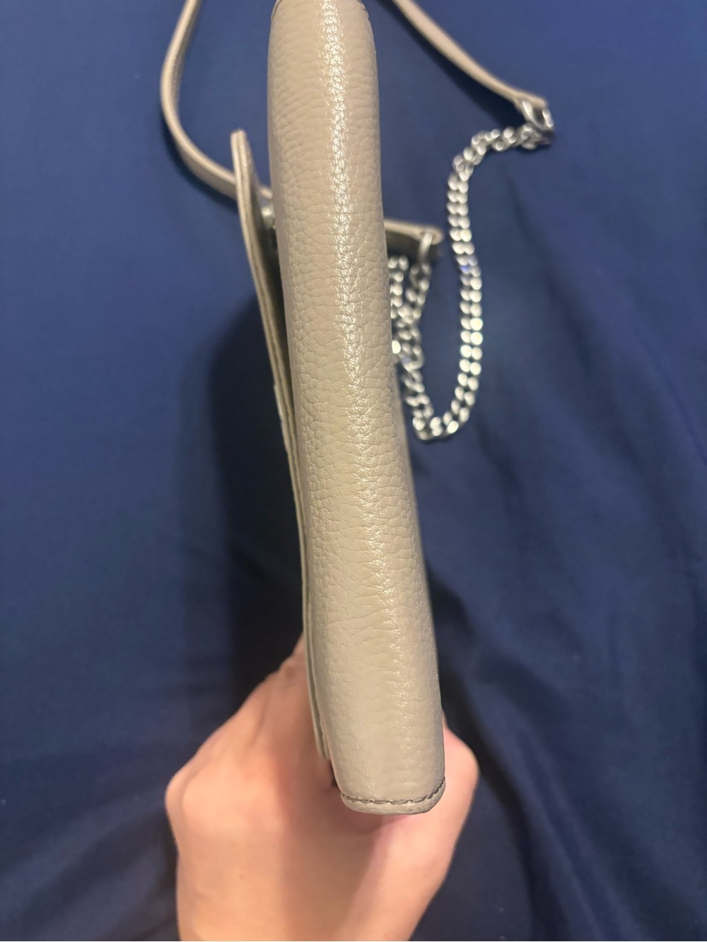 Tory Burch Taupe Brittan Crossbody / Chain Wallet - Picture 7 of 7